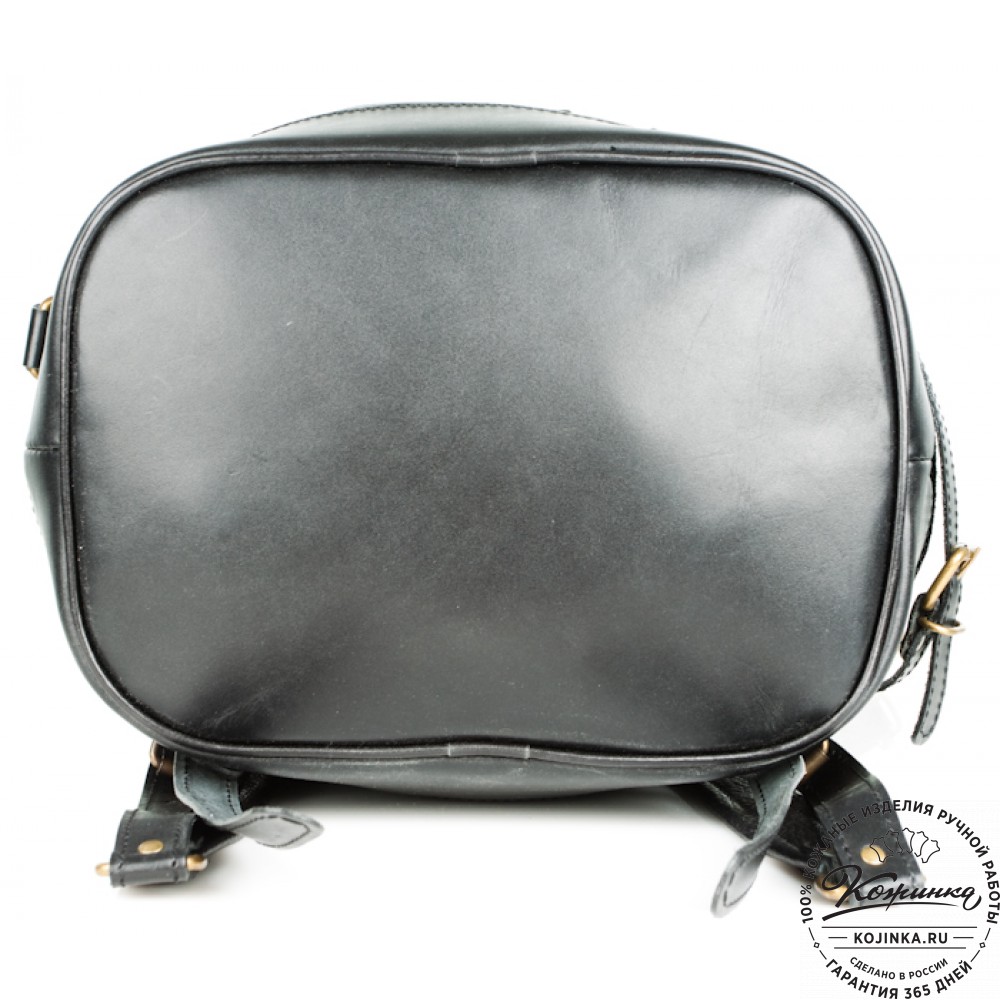 Кожаный рюкзак "СаШе" (чёрный)