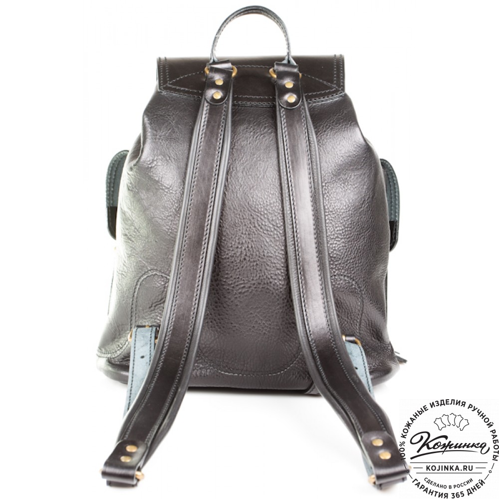 Кожаный рюкзак "Стиль 1" (чёрный)