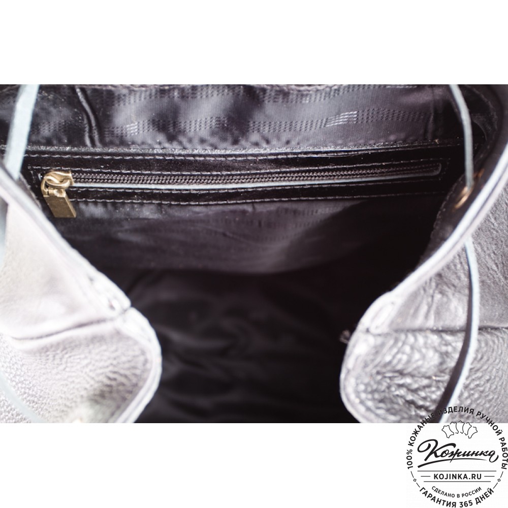 Кожаный рюкзак "Стиль 1" (чёрный)