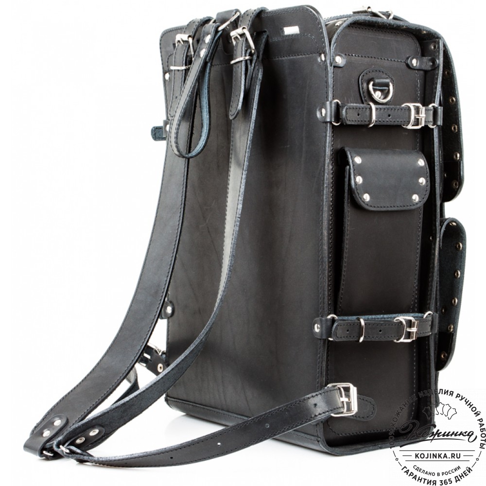 Мужской кожаный рюкзак "Легион-Харлей" (черный)