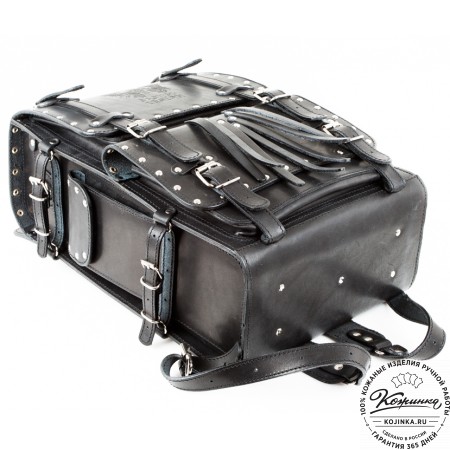Мужской кожаный рюкзак "Легион-Харлей" (черный)