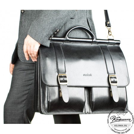 Кожаный портфель "Префект" (коричневый)