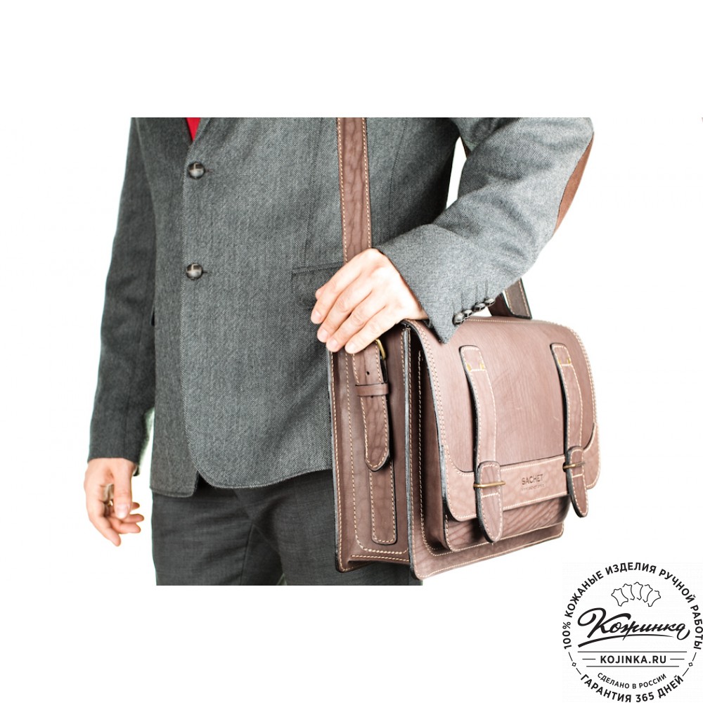 Кожаный портфель "Француз" (коричневый)