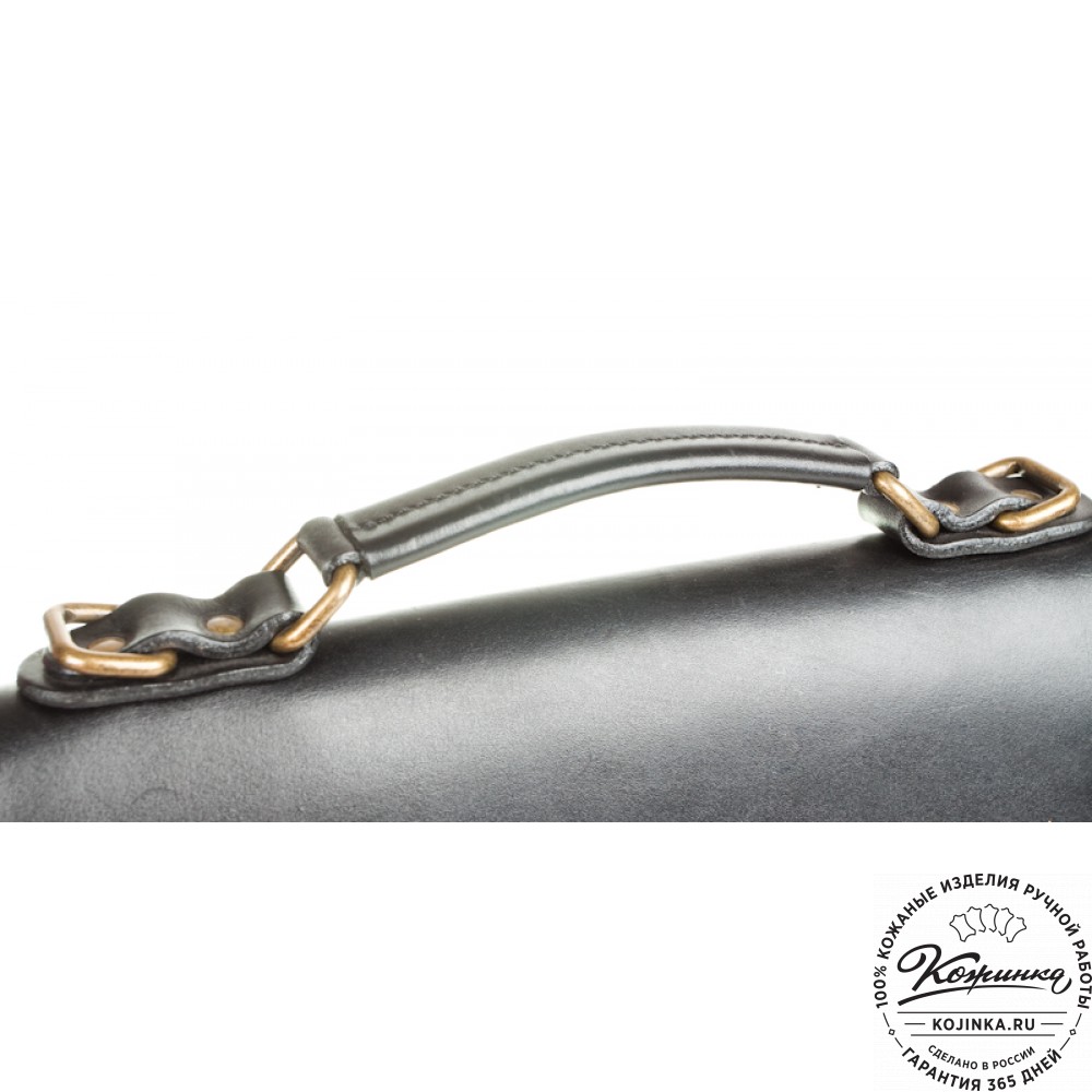 Деловой кожаный портфель "Мини" (тёмно-рыжий)