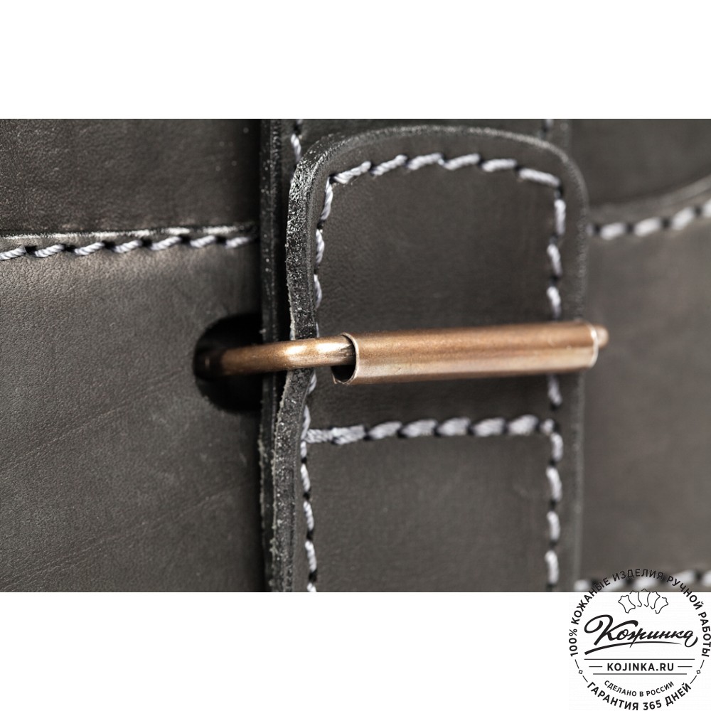 Кожаный портфель "Француз" (черный)