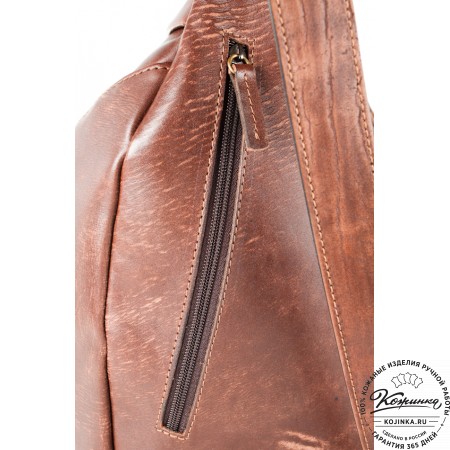 Кожаный рюкзак "Эль-Пасо" (светло-коричневый)