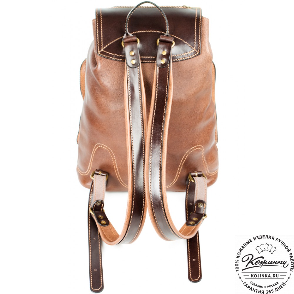 Кожаный рюкзак "Стиль 2" (коричневый)