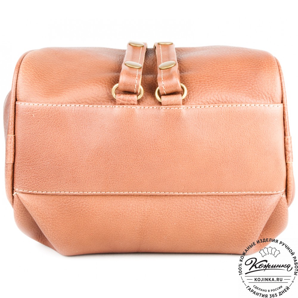 Кожаный рюкзак-сумка "Микки" (рыжий)