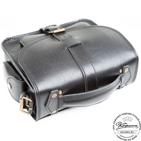 Кожаная  сумка "Виктория" (черная)