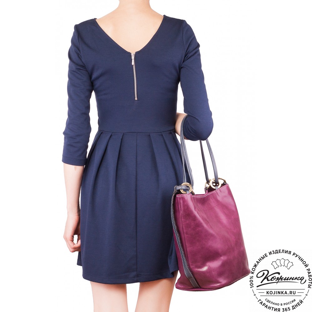 Кожаная сумка "Хлоя" (сирень)