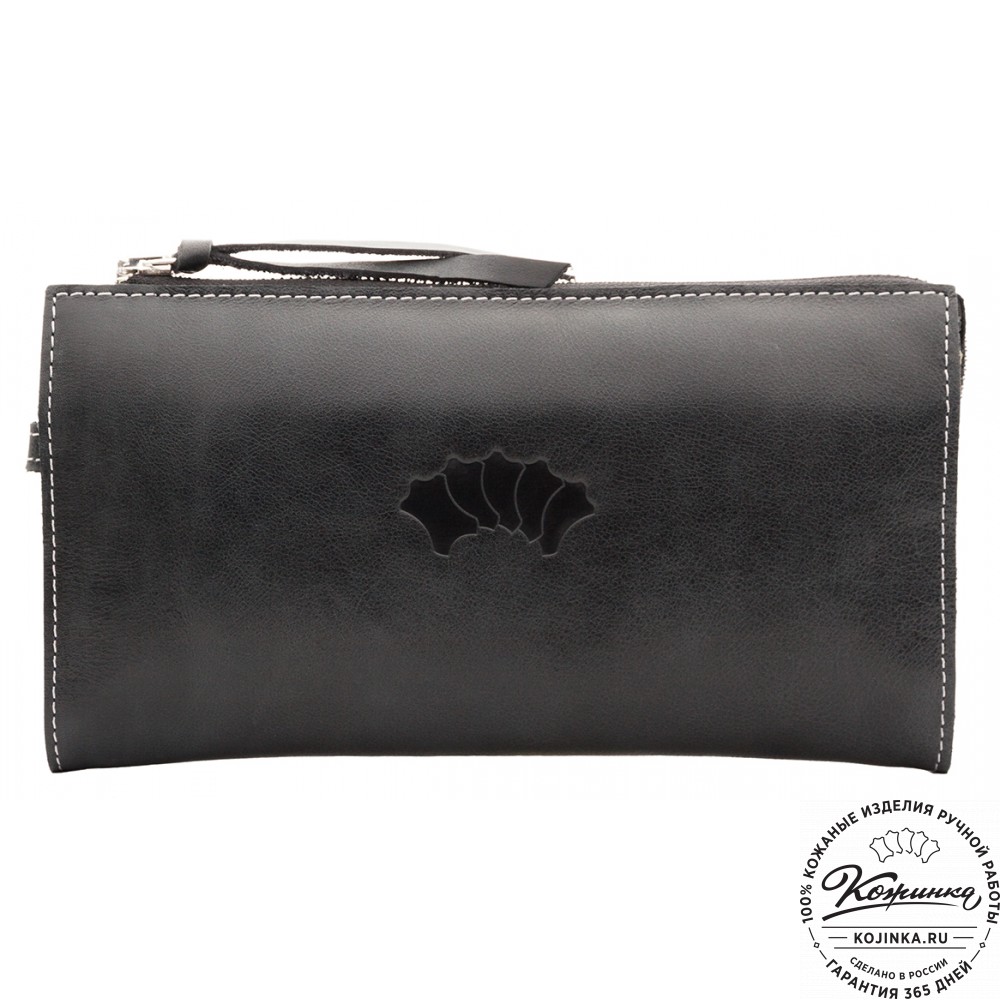 Кожаный клатч  Москва (черный)
