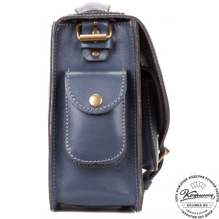 Кожаная  сумка "Виктория" (синяя)