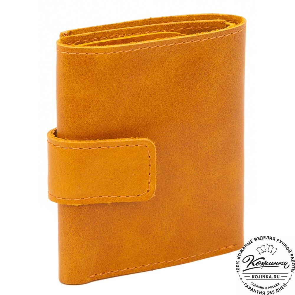 Кожаный купюрник (желтый)